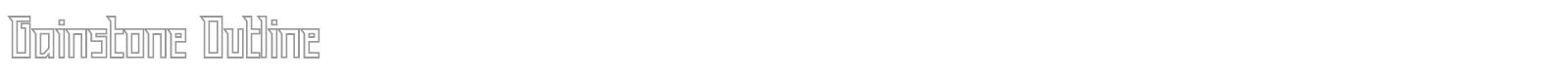 Gainstone font preview
